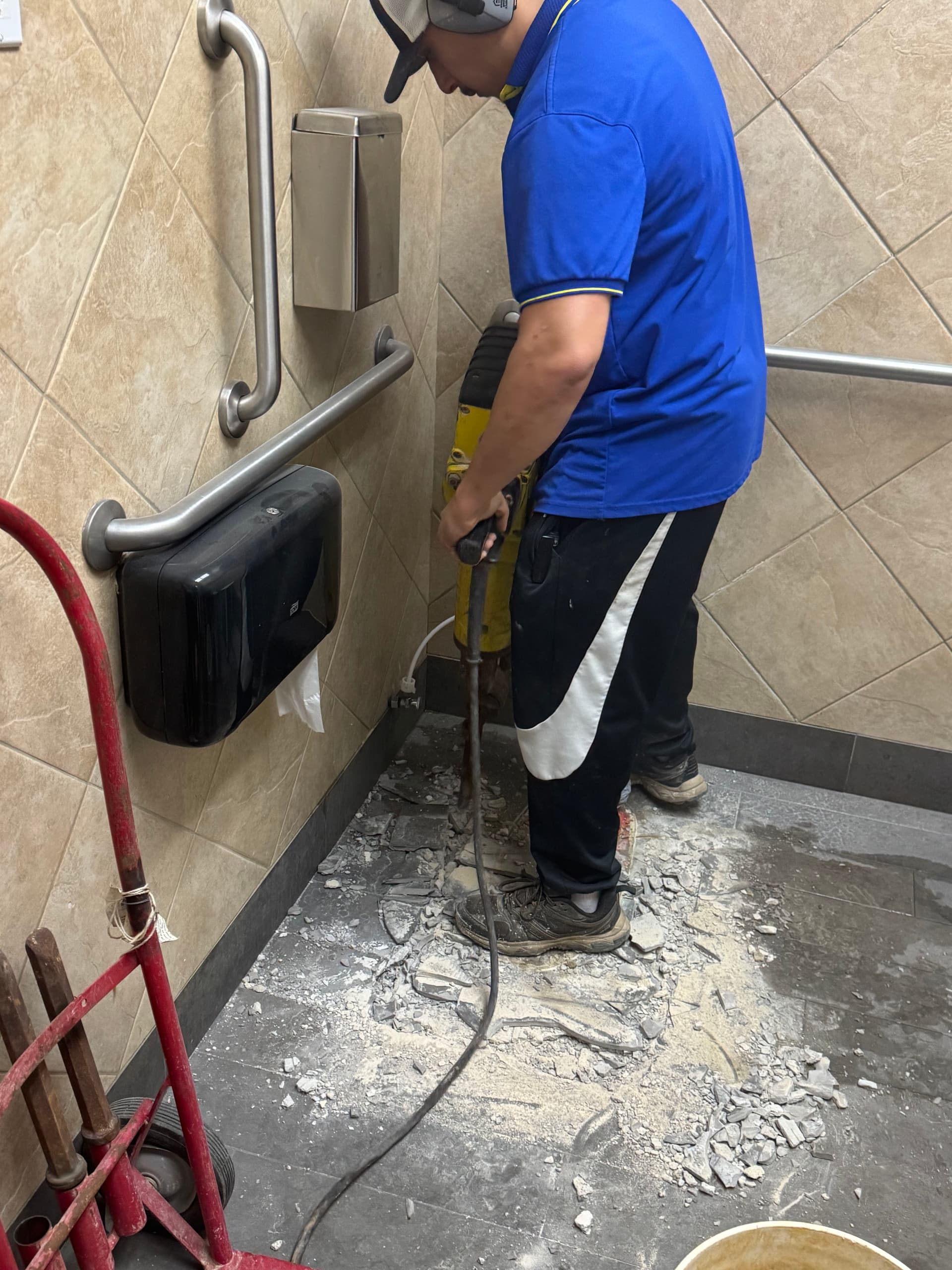 Gallery photos for Breaking Ground on a Commercial Bathroom Renovation in Cuba MO: Image #1